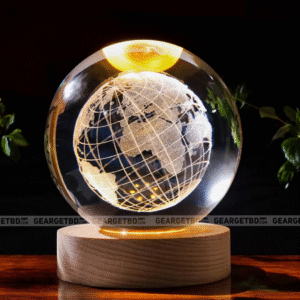 3D Crystal Ball Lamp – Globe (7 Color Base)